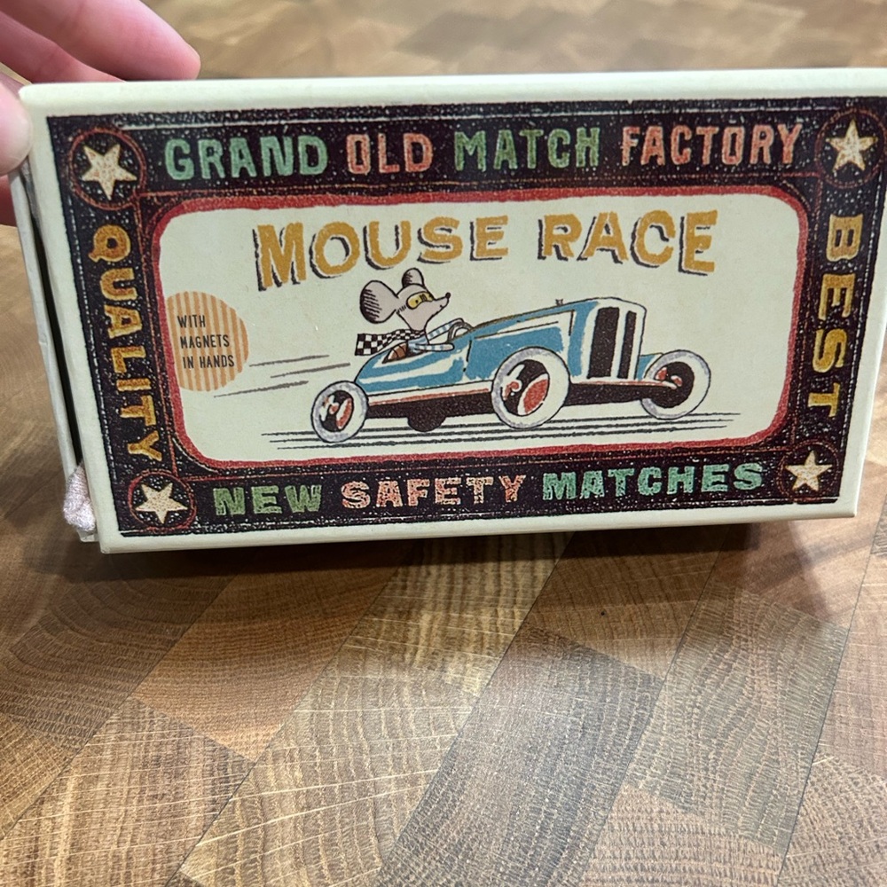 Maileg Danish Toy. Mouse race toy. NEW